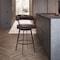 Armen Living Dione 26" Counter Height Barstool in Auburn Bay and Brown Faux Leather 721535746927 - alternate 2